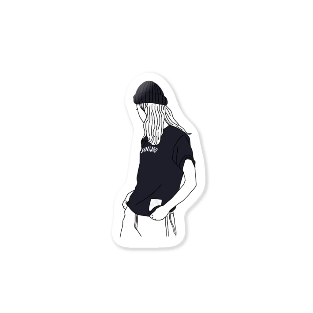 ashimesmのcap girl Sticker