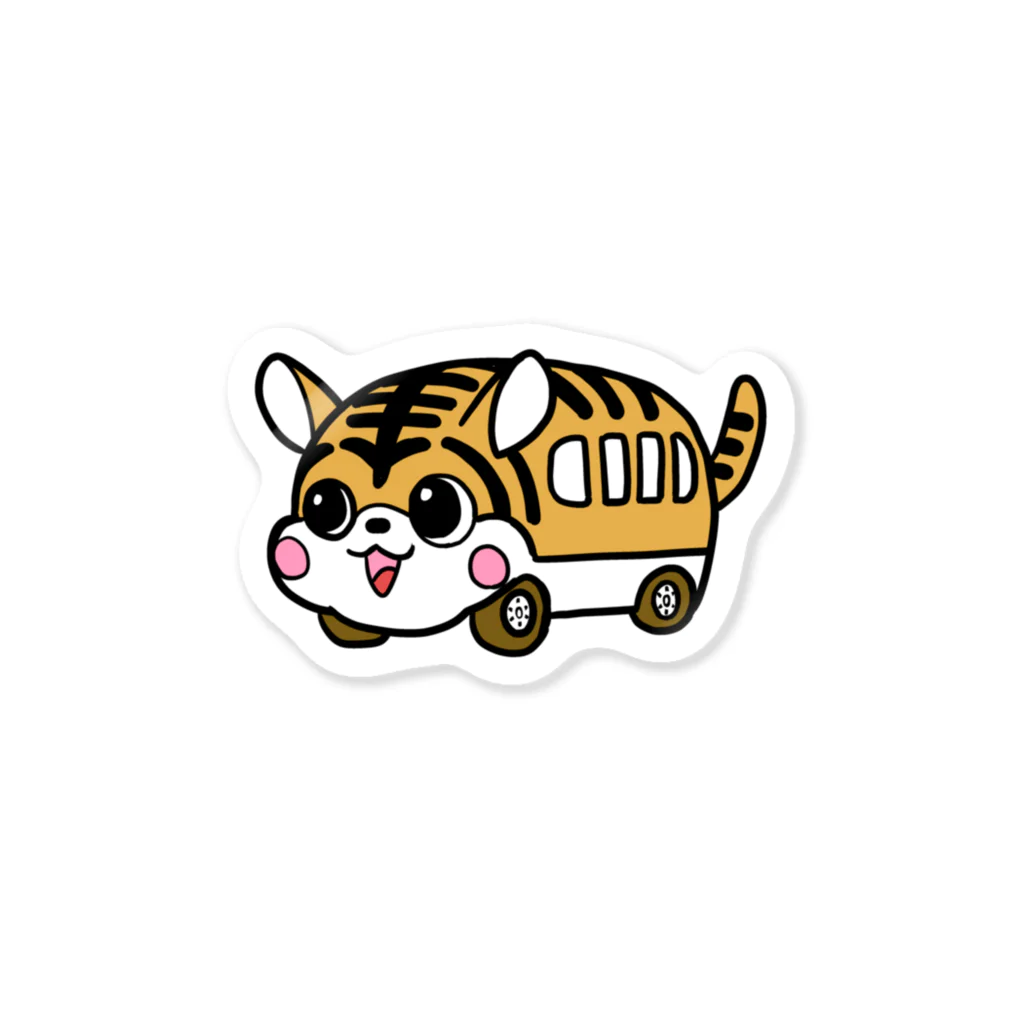 ゴロ画伯におまかせ！のにゃんこバス Sticker