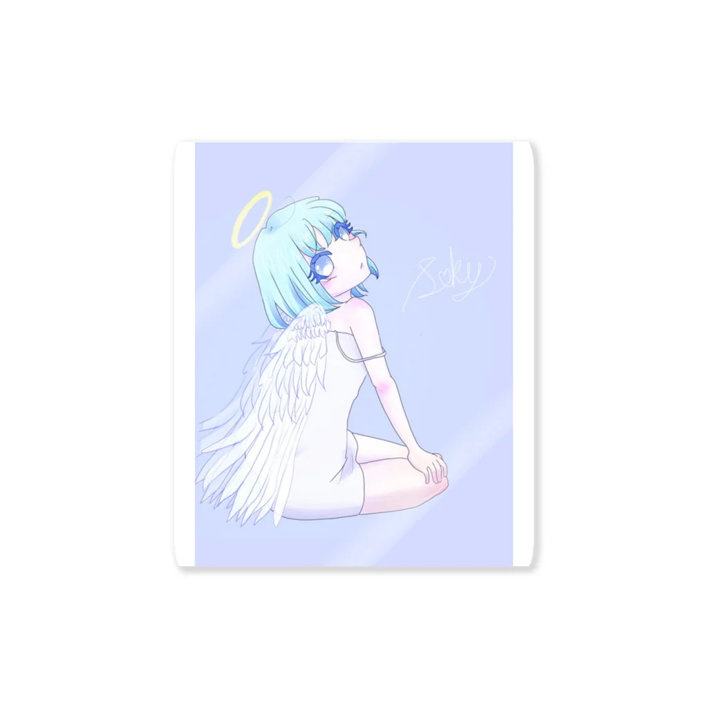 Soky(そーかい)の天使ちゃま(水色) Sticker