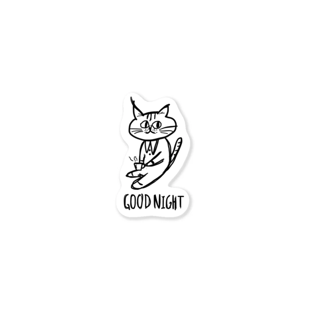 猫(gnp)の珈琲にうるさい猫 Sticker