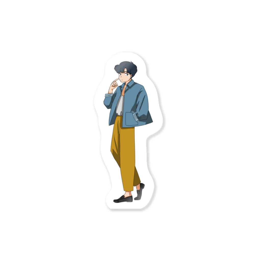 piece of ricecakeのboy Sticker