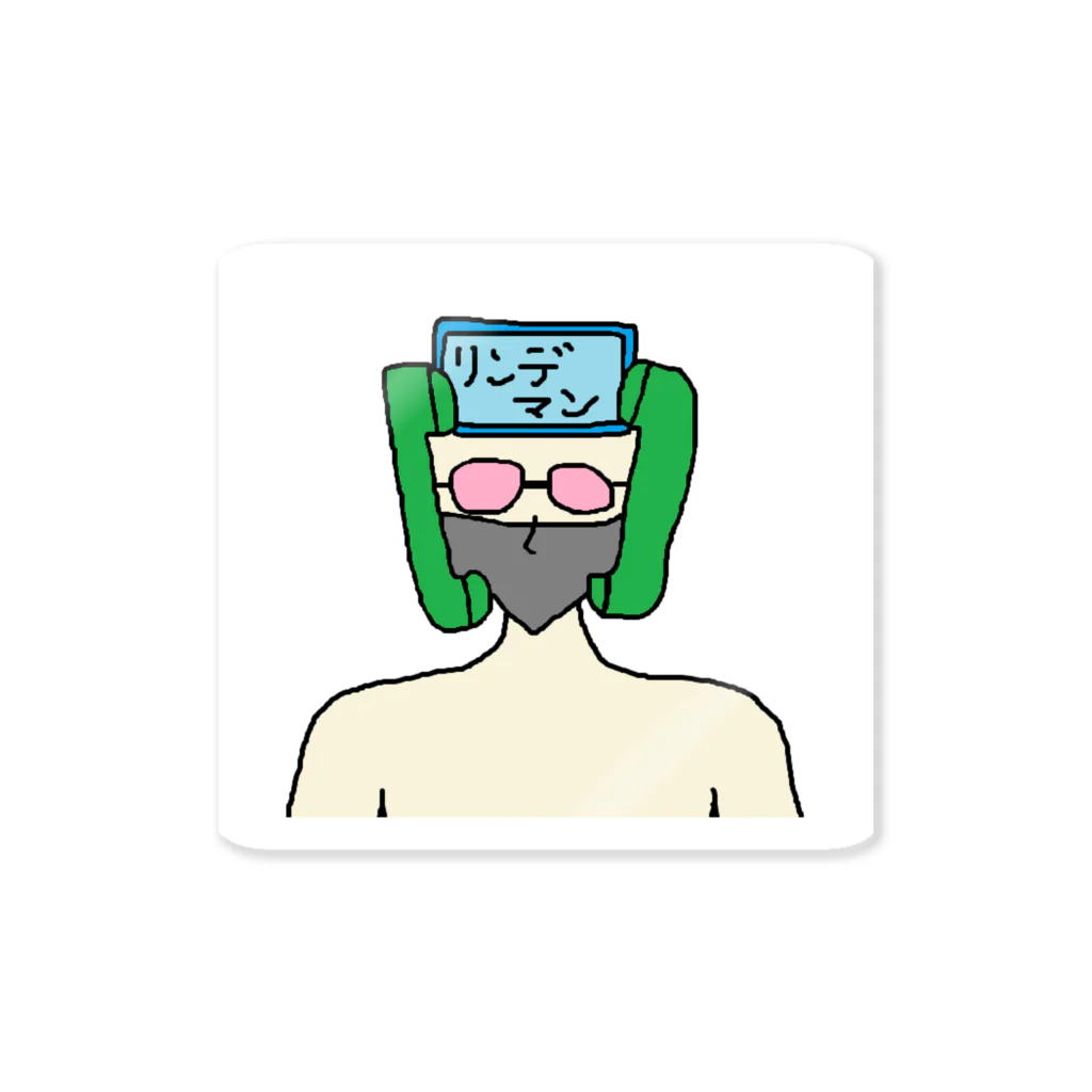 ほいくんの気まぐれ商店街の癒しの仮面　ステッカー Sticker
