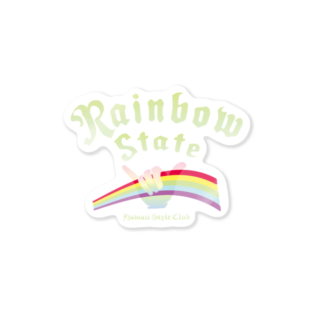 ハワイスタイルクラブのRainbow Rising grn Sticker