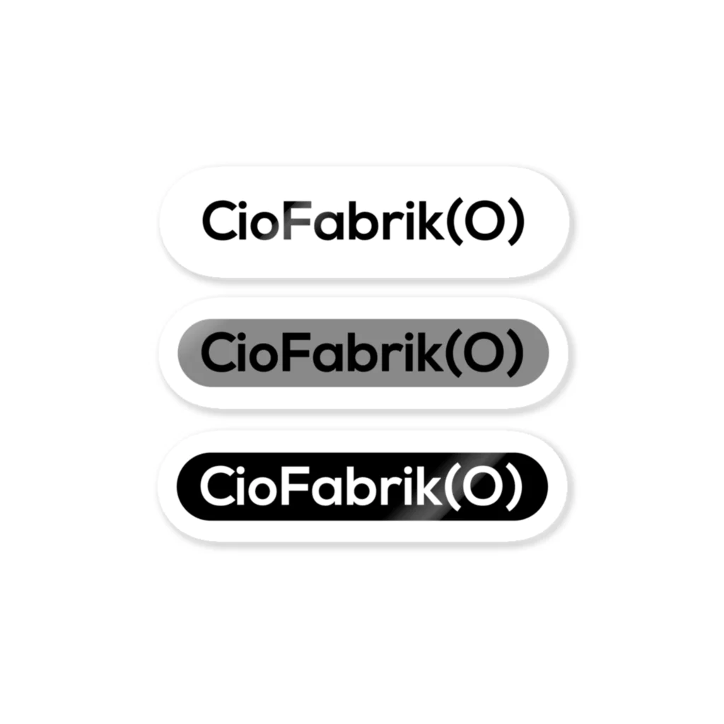 CioFabrikoのCioFabrik(O)ロゴアイテム ステッカー