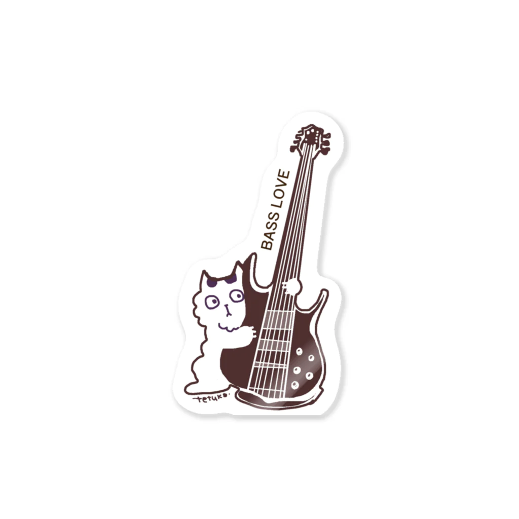 ベースと猫屋のベース猫 Sticker