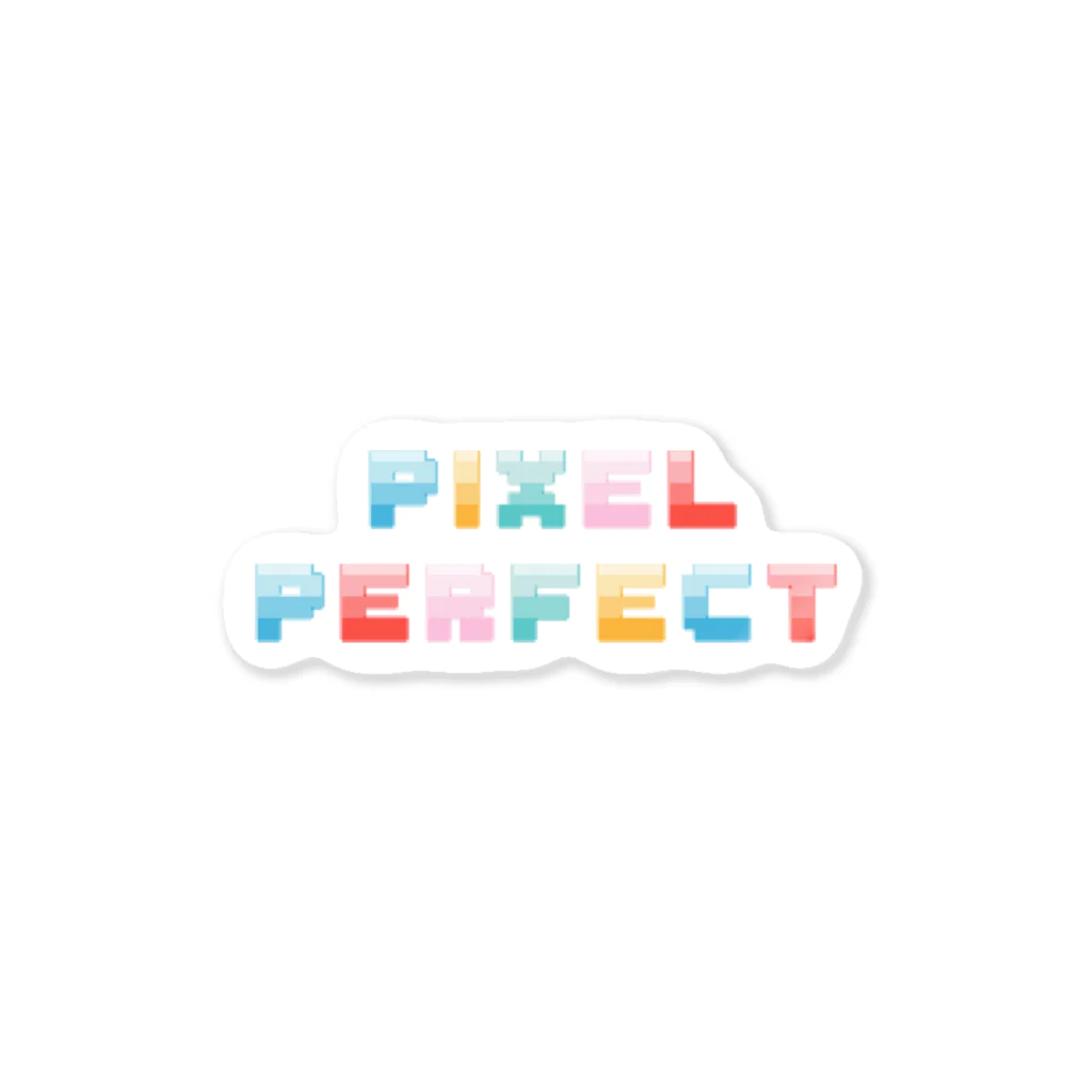 ぷぷぷ屋のPIXEL PERFECT ステッカー