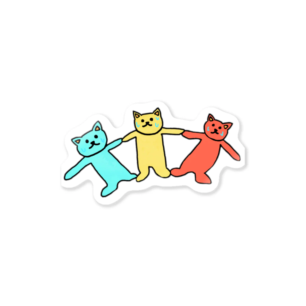 MARUの合体！猫のステッカー Sticker