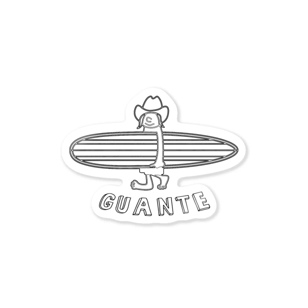 guanteの丘サーファー×guante ステッカー