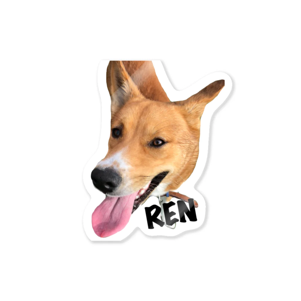 Ikukoの紀州犬　REN ステッカー