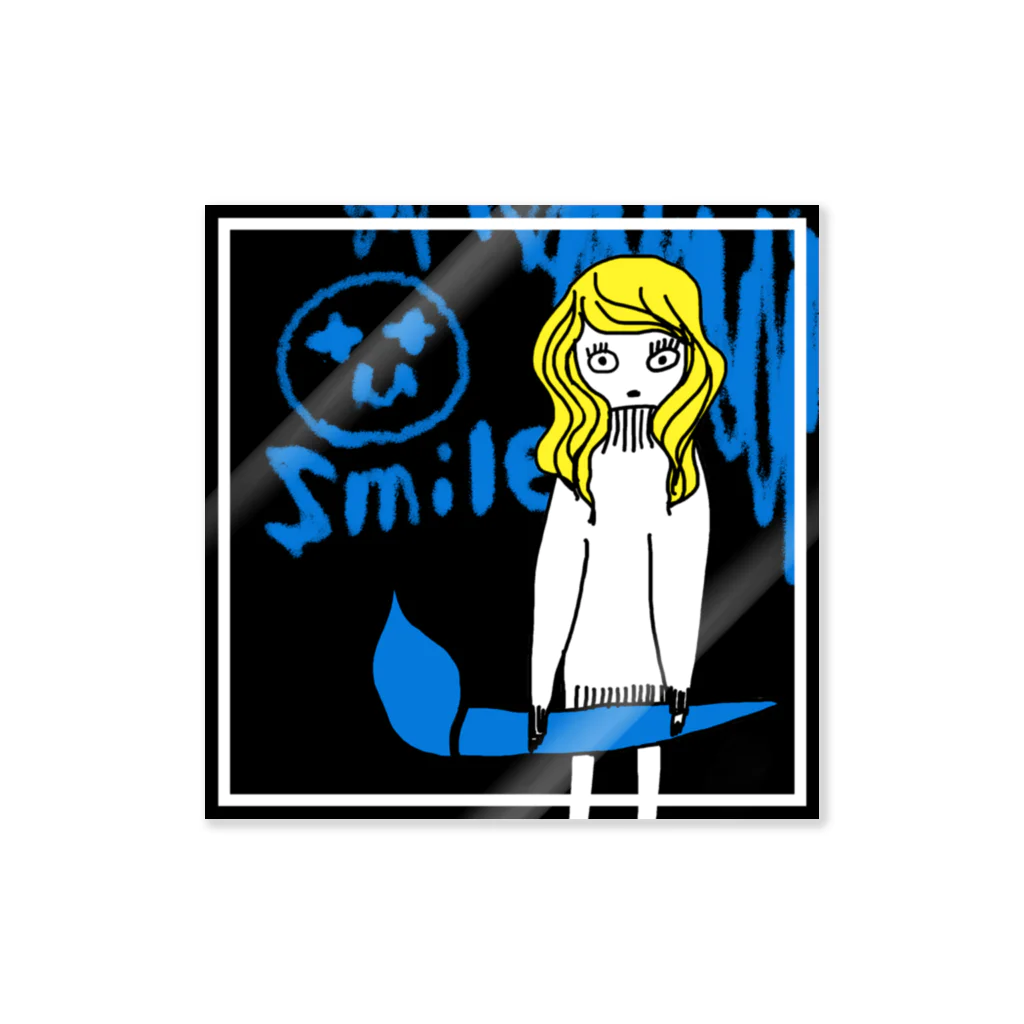 sinoop2 STOREのPhotoshop girl BLUE（β版） Sticker