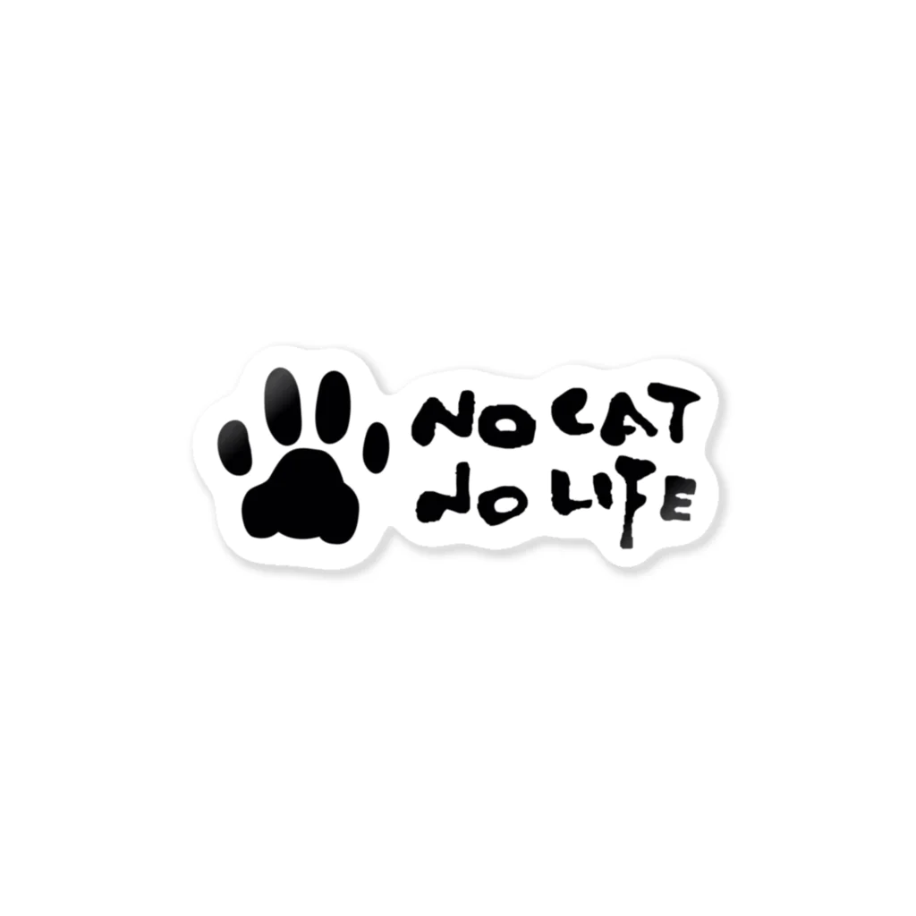 café Mo.freeのNO CAT NO LIFE Sticker