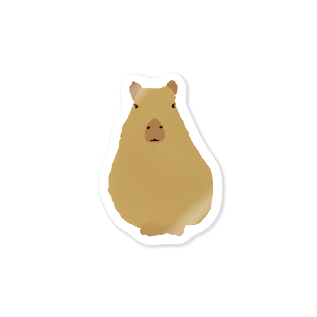 もんたろうの正面のカピバラ Sticker