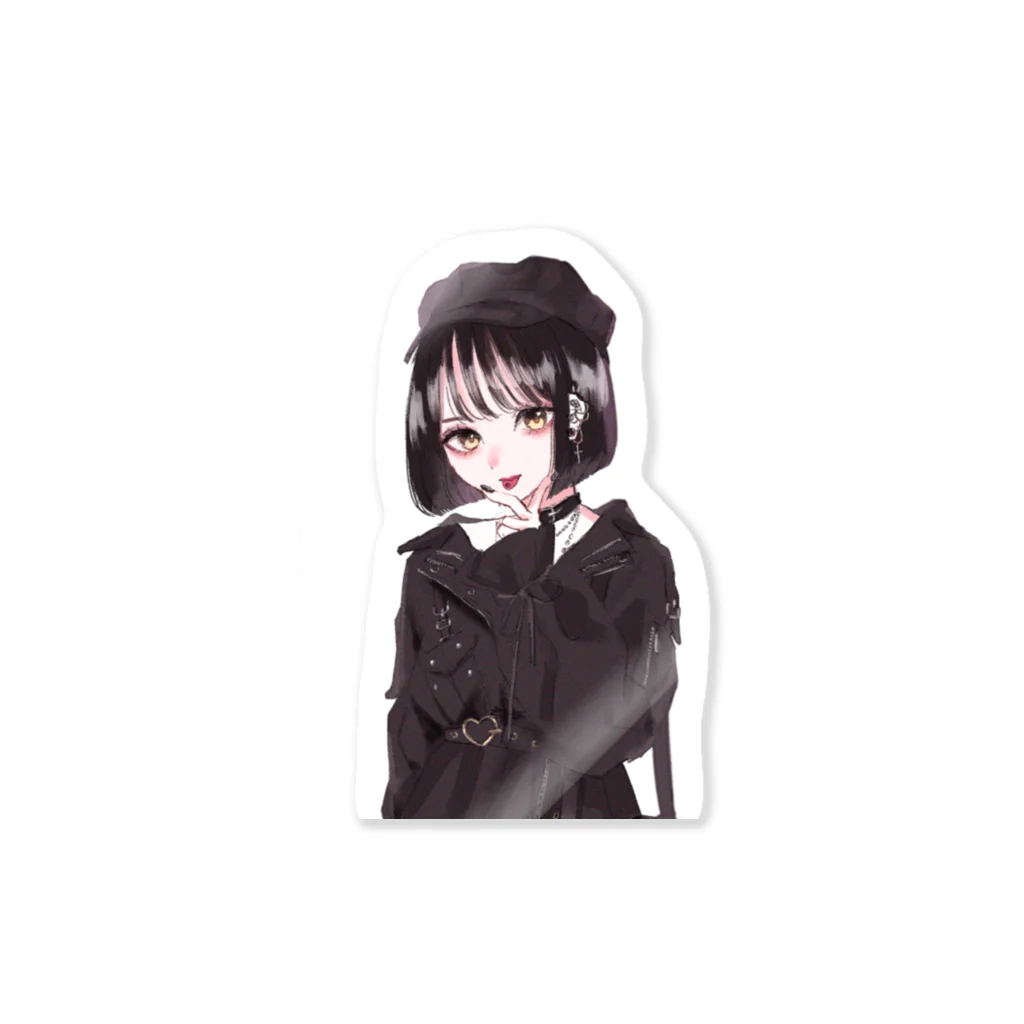 めたんのみせの黒髪ボブちゃん Sticker