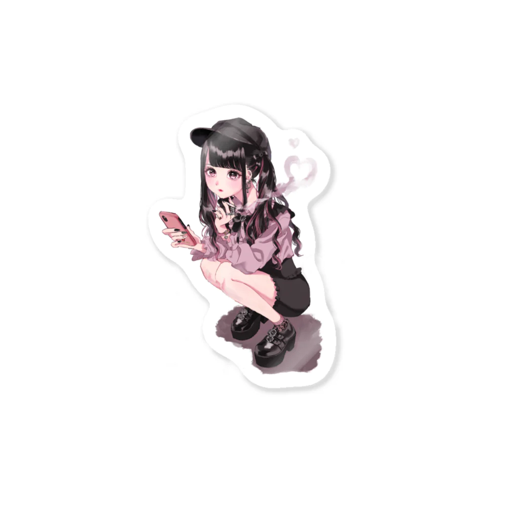 めたんのみせの黒髪地雷ちゃん Sticker