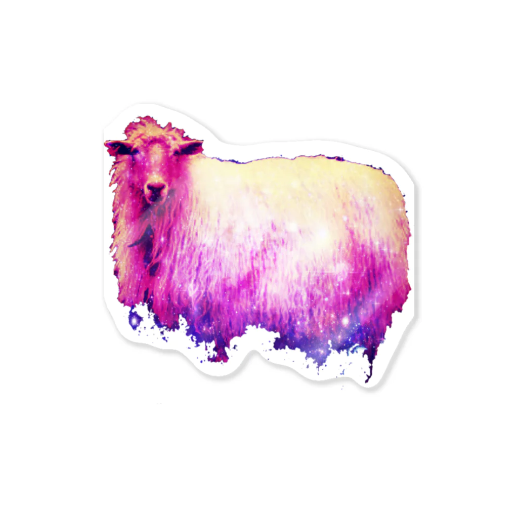 𝜠 🄟 𝚺 ᴵ 𝔏 Ⓞ 𝚵 🌟 ℭ ℍ 🄸 𝛭🅓のGALAXY SHEEP ステッカー