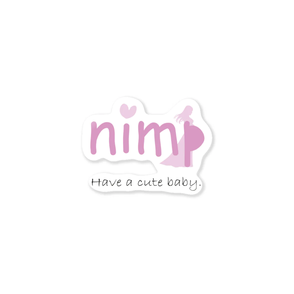 妊婦に優しく。nimpの新しい命に優しい世界。nimp ステッカー