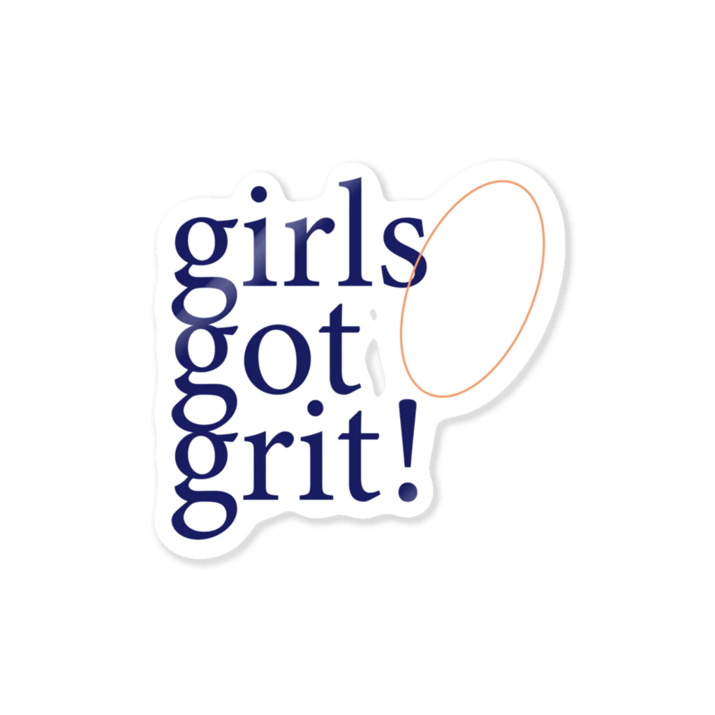 girls got grit!のgirls got grit ステッカー