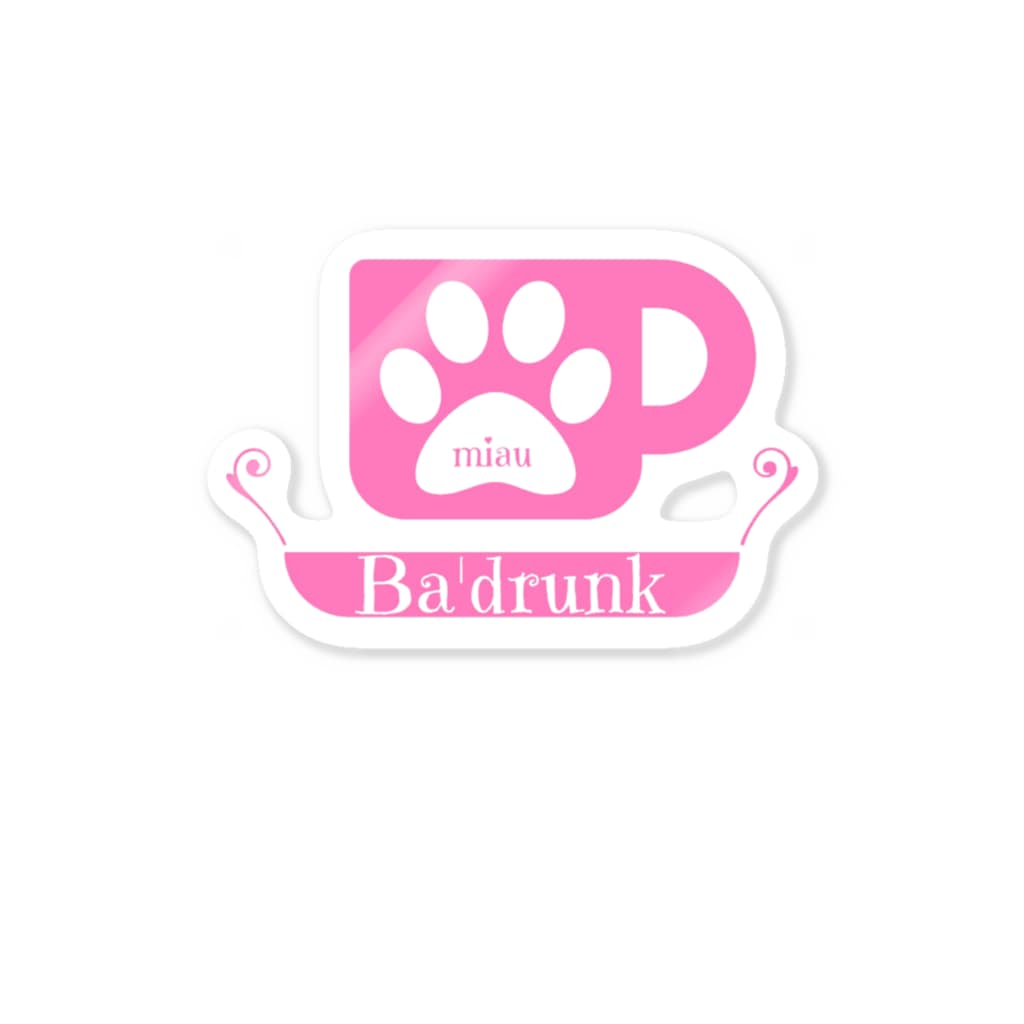 Ba'drunkのBa'drunk for Girls ロゴ Sticker