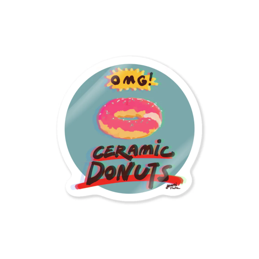 genakのOMG! Ceramic Donuts Sticker ステッカー