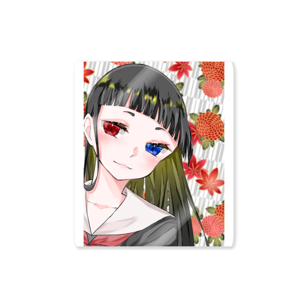 紅玉 海星の和風の子 Sticker