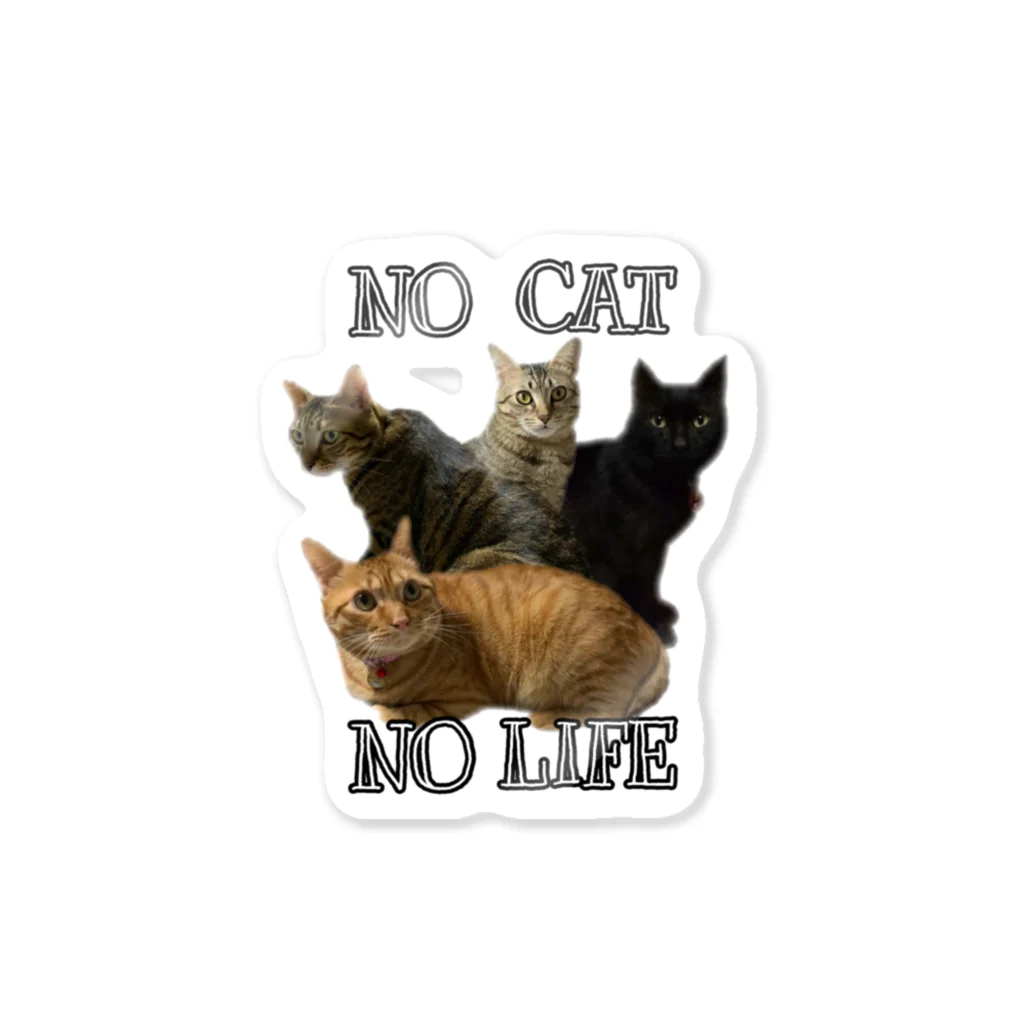 ふいめいのNO CAT NOLIFE ステッカー