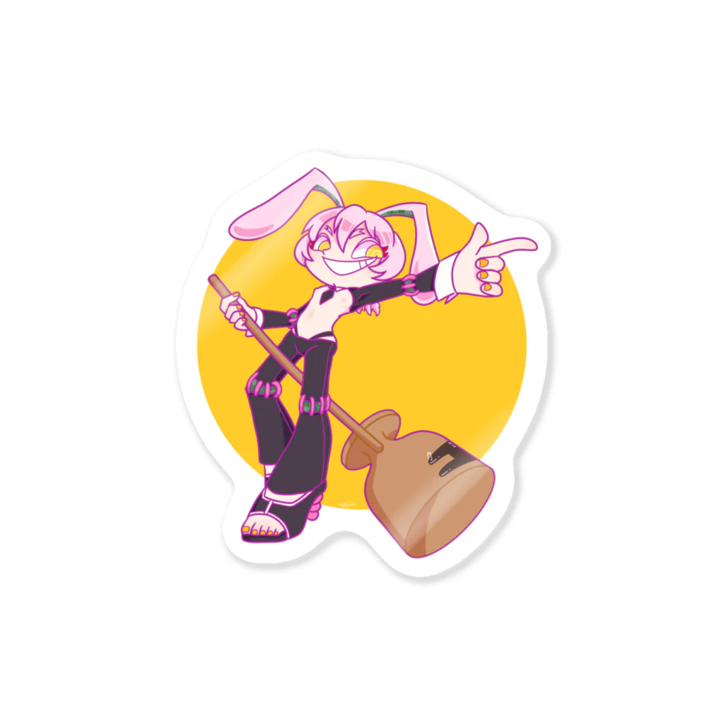 白米タベルの逆バニーくん Sticker