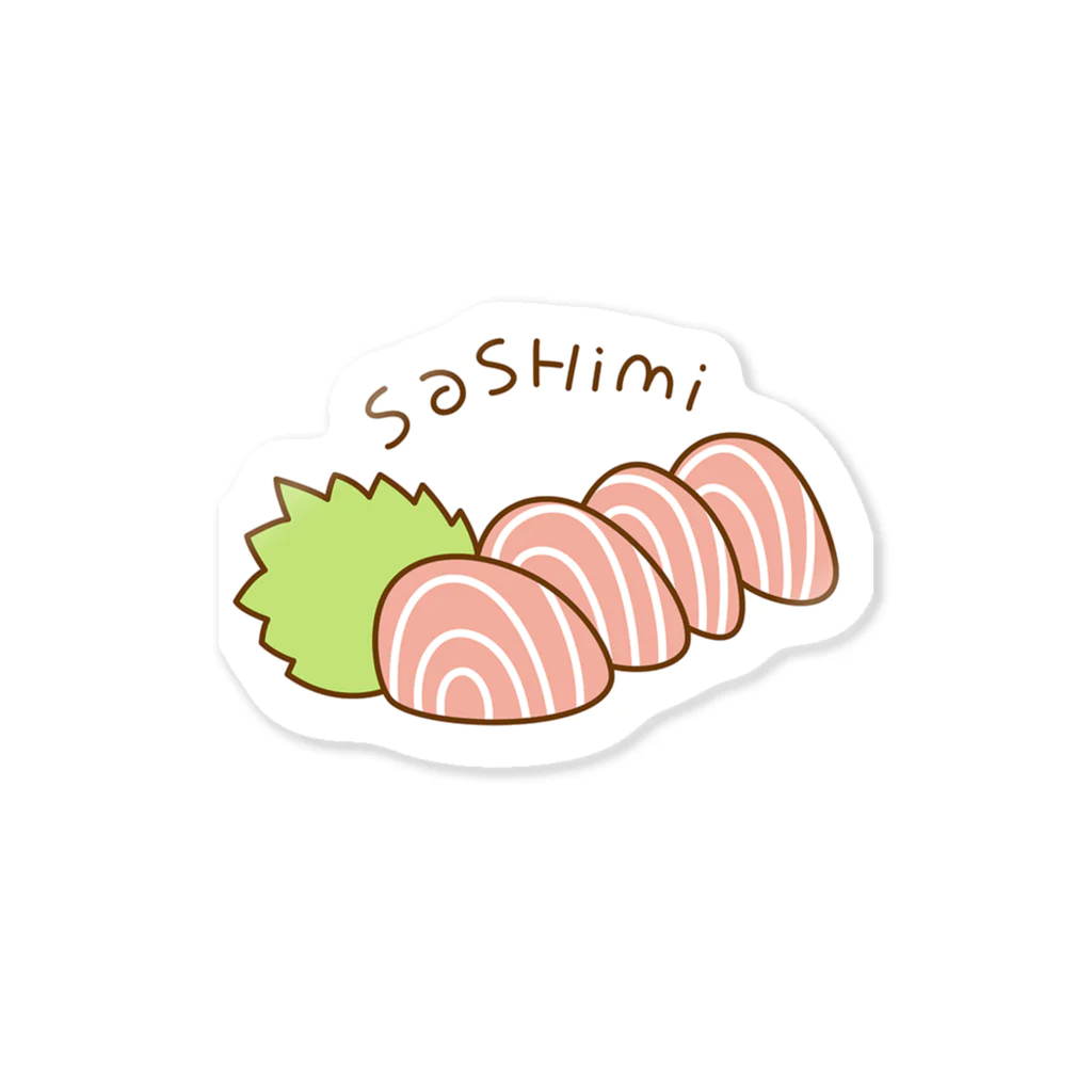 ちゃやまのSashimi-salmon_sticker ステッカー