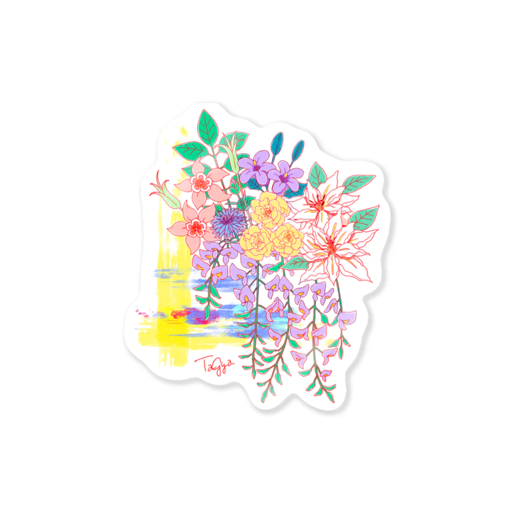 Aya Tagawaの五月のお花盛りだくさん Sticker