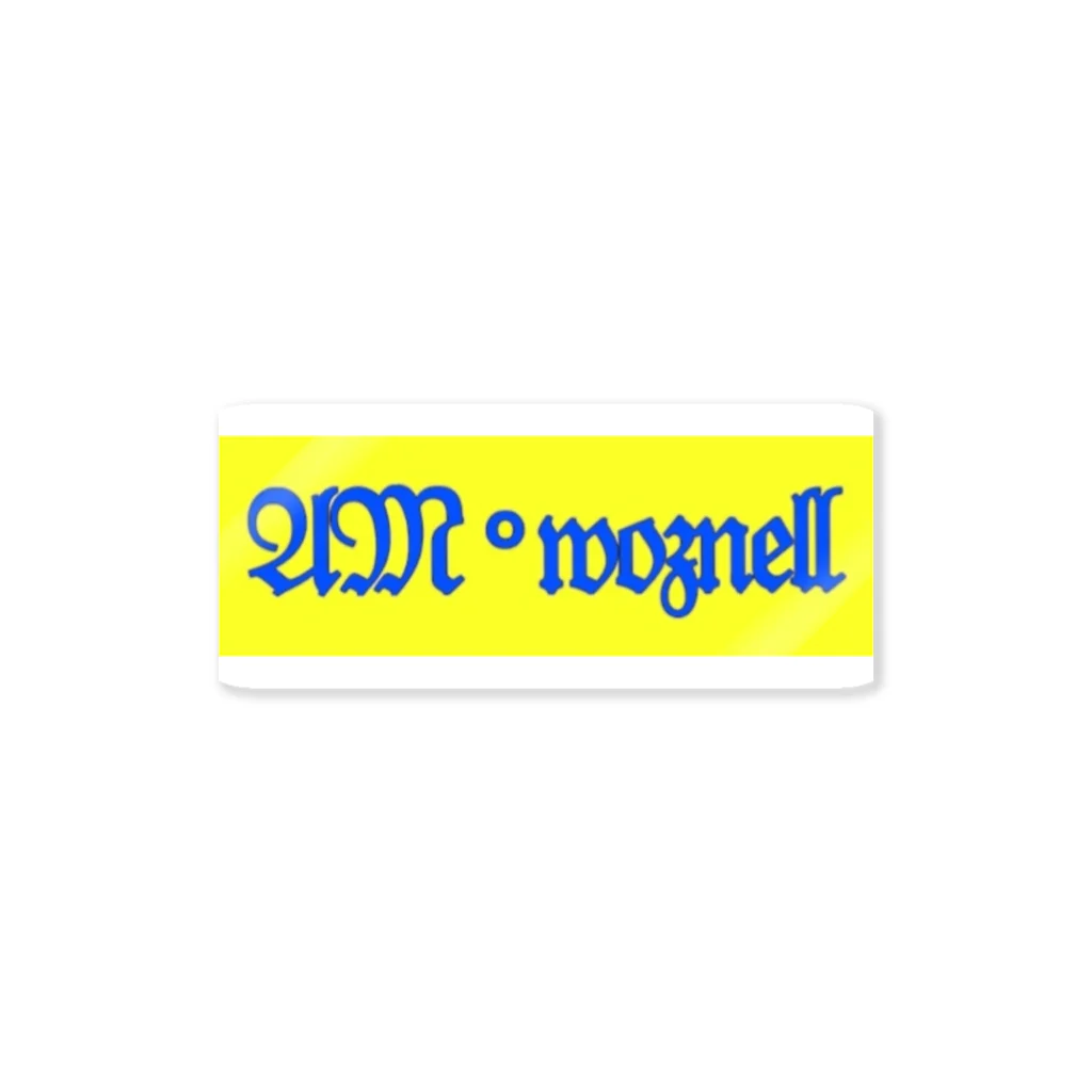 AMwoznellのAM°woznell (BLUE＆YELLOW) ステッカー