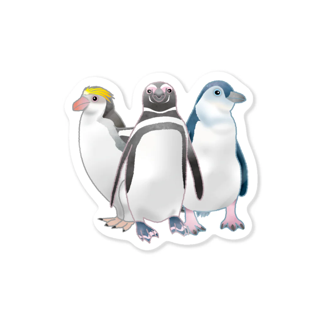 itaxmenworksの我が家の動物 ペンギンズ Sticker