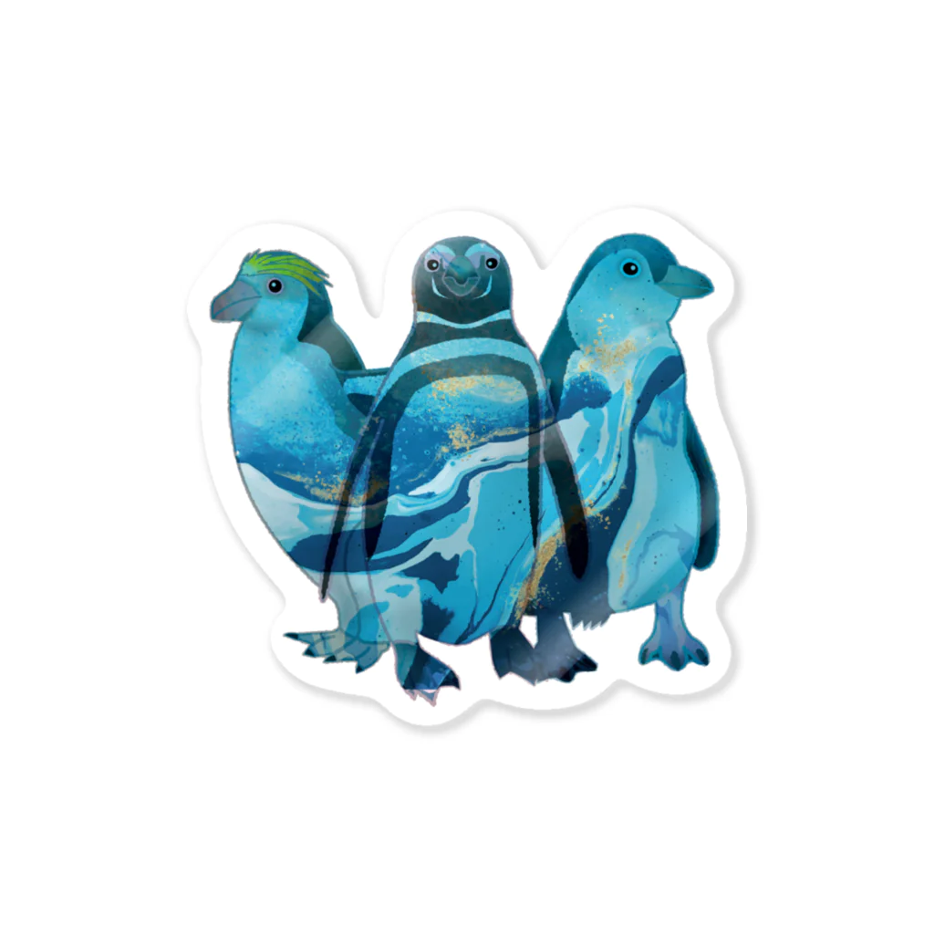 itaxmenworksの我が家の動物　ペンギンズ_ART ver.  Sticker