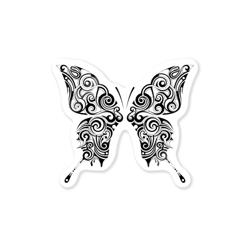 YASのButterfly (Black) Sticker