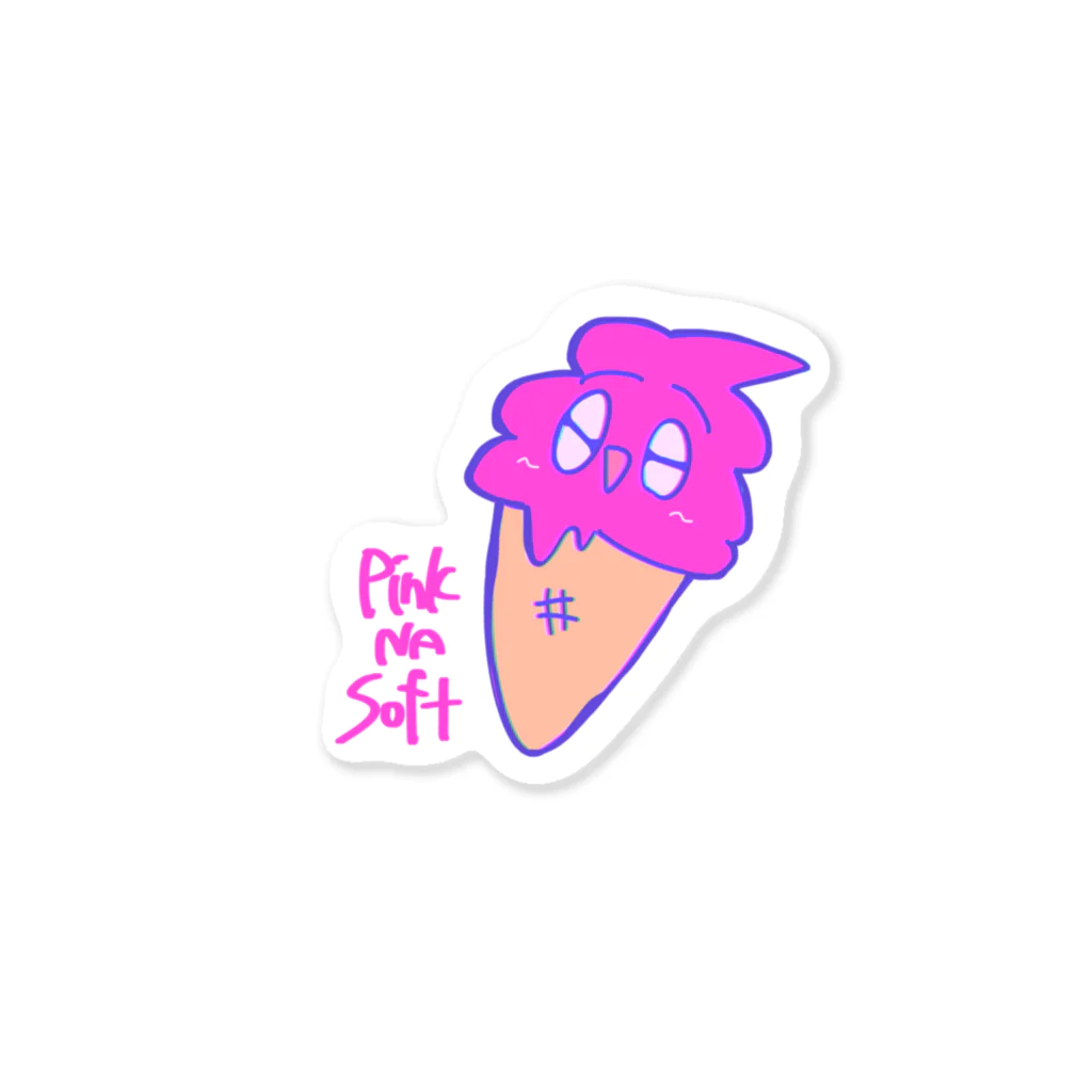 Three Omurice Storeのpink na soft  Sticker