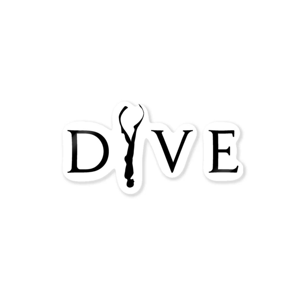 shoko🌺の【DIVE】フリーダイビング/ロングフィン/バイフィン (黒) Sticker