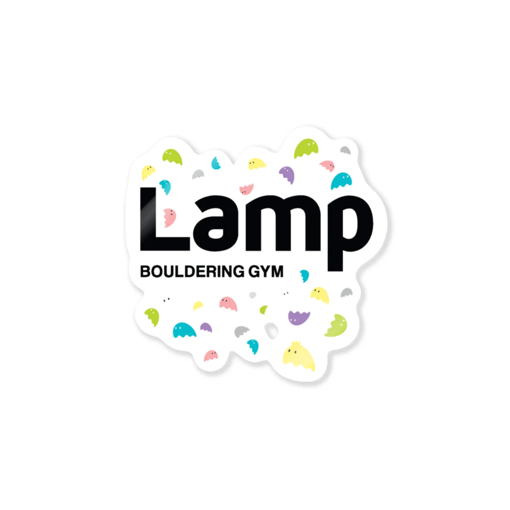 LampPlusBoulderingGYMのLampちゃんロゴ黒 Sticker