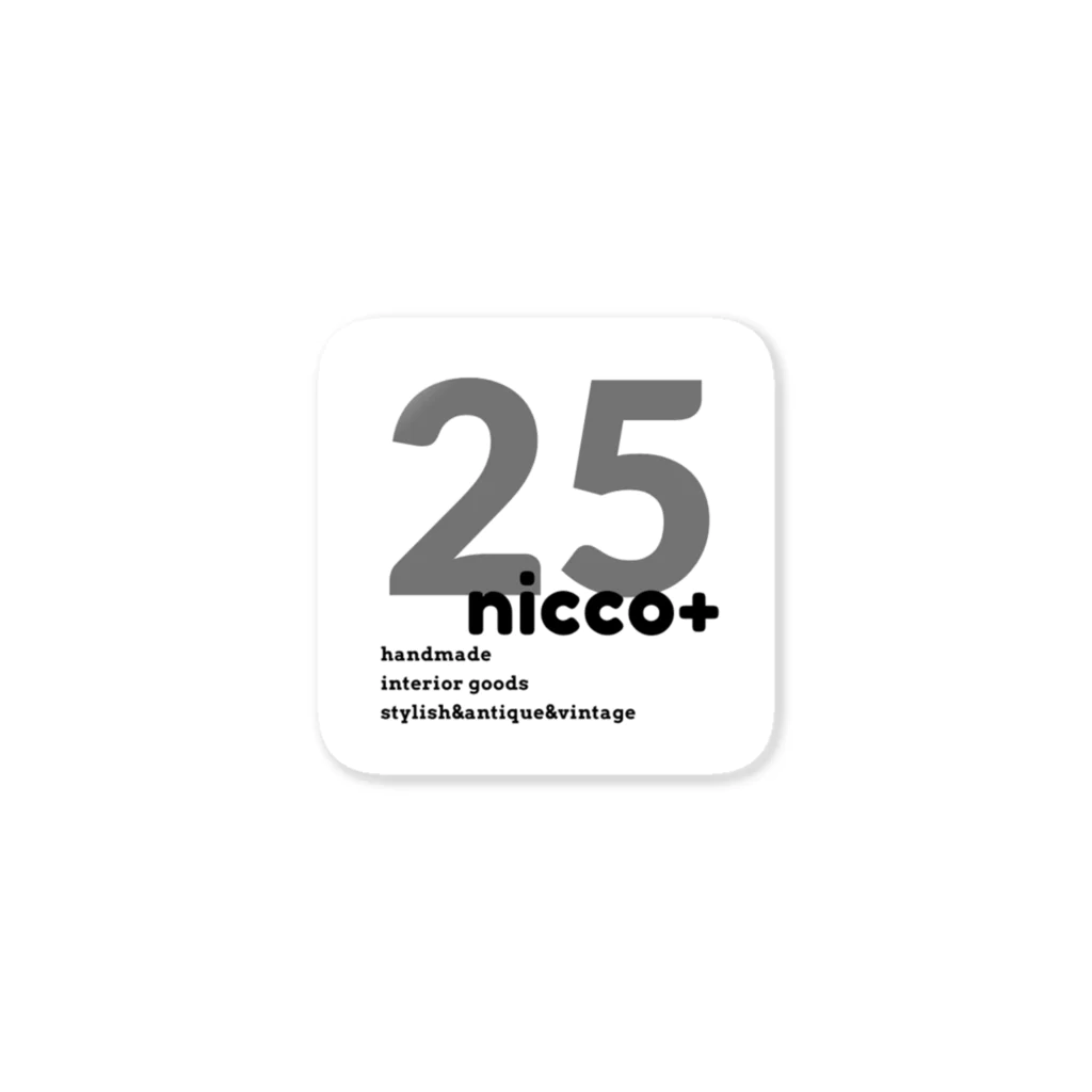 25nicco+の25nicco +オリジナルロゴ ステッカー