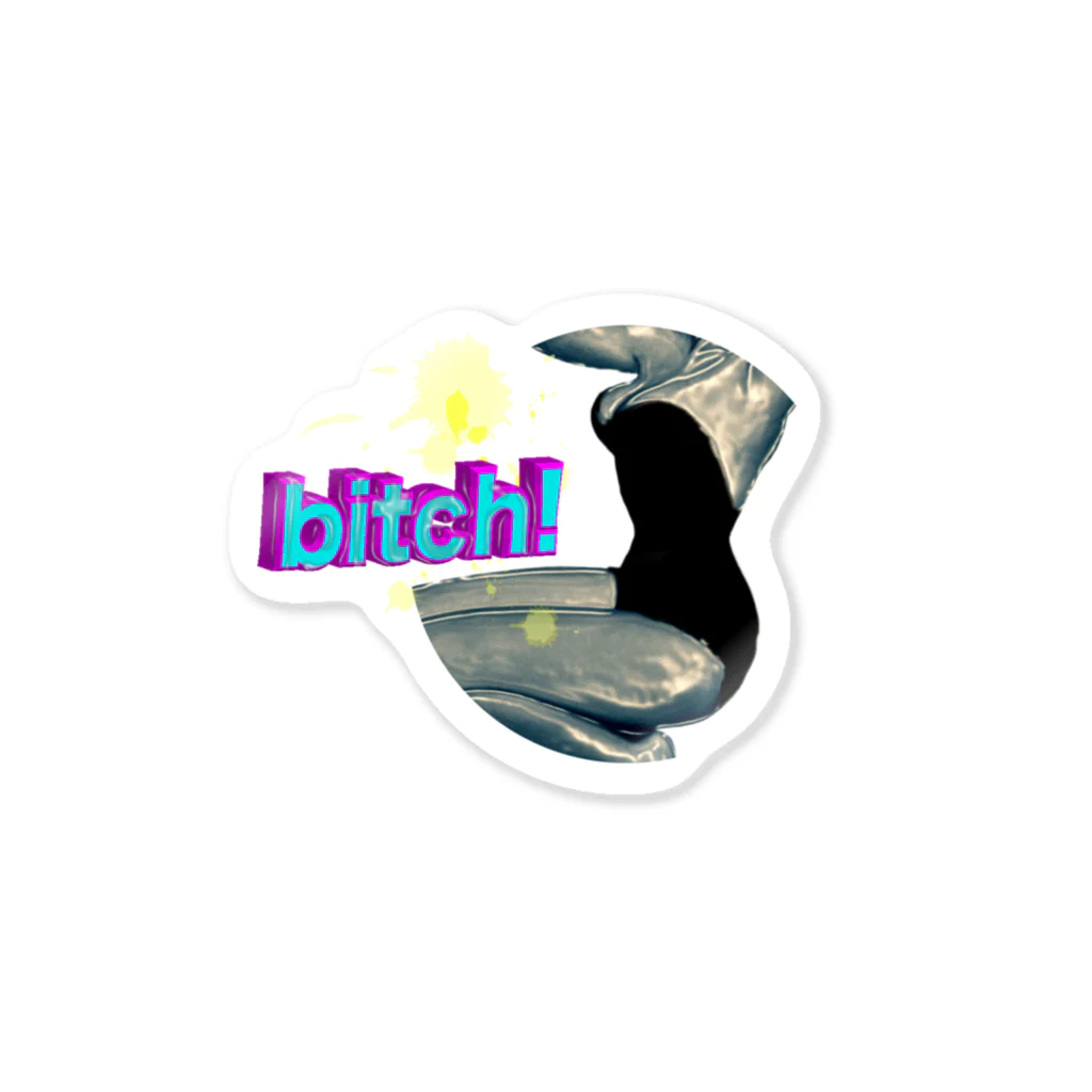 toxxxicのbitch グラフィック　ロゴ　bitch ストリート Sticker