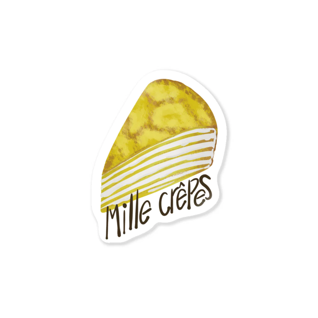 スロータイプ書店 Slowtype Booksのmille crepes ミルクレープ 075 ステッカー