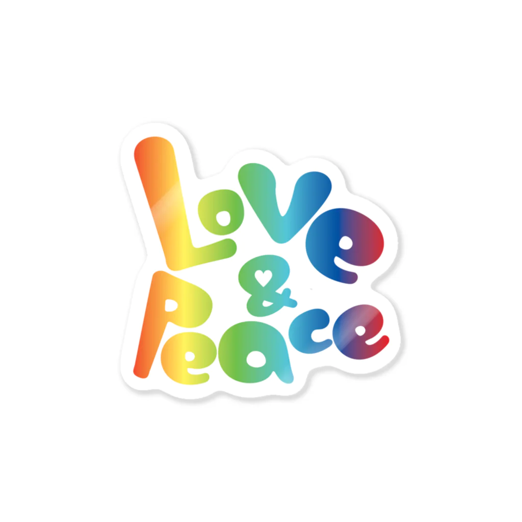 へっぽこ工房のLove&Peace Sticker