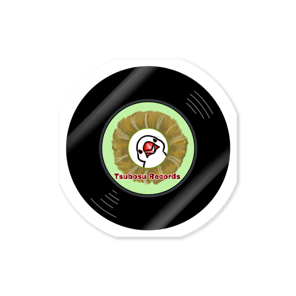 レコードの巣のつぼ巣レコード白文鳥 Sticker