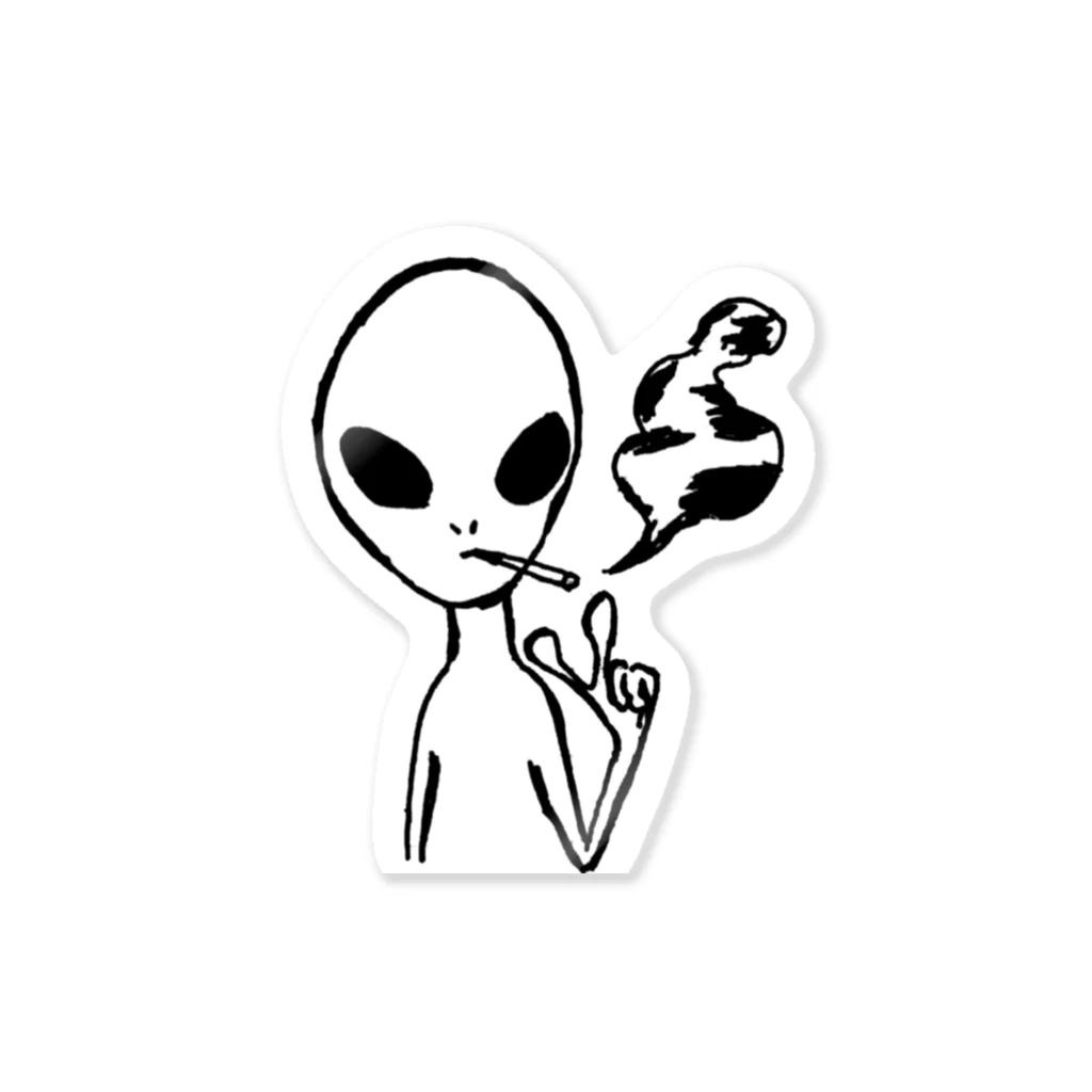 センターオブのsmoker alien(文字なし) Sticker