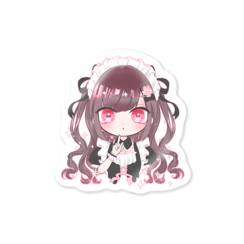 シェリ🎀メイドのハーフツインテールのメイドさん Sticker