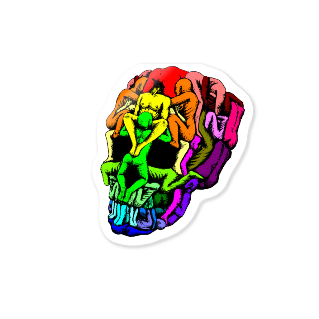 愛と善意の400mlのSex Skull(color) Sticker