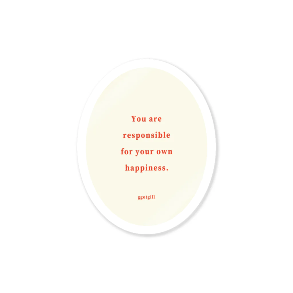 ggotgill（コッキル）のyour own happiness Sticker