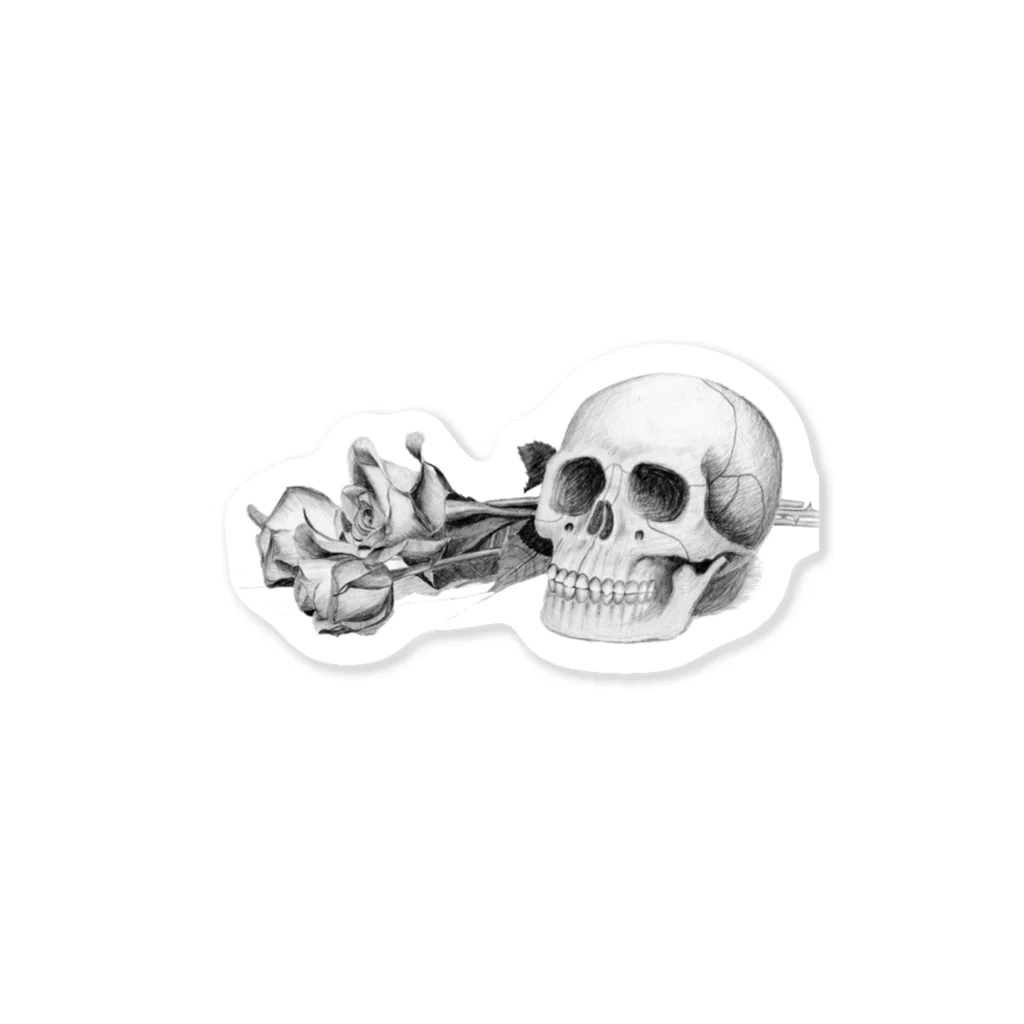 暗国の杜　SUZURI支店のRose&Skull Sticker