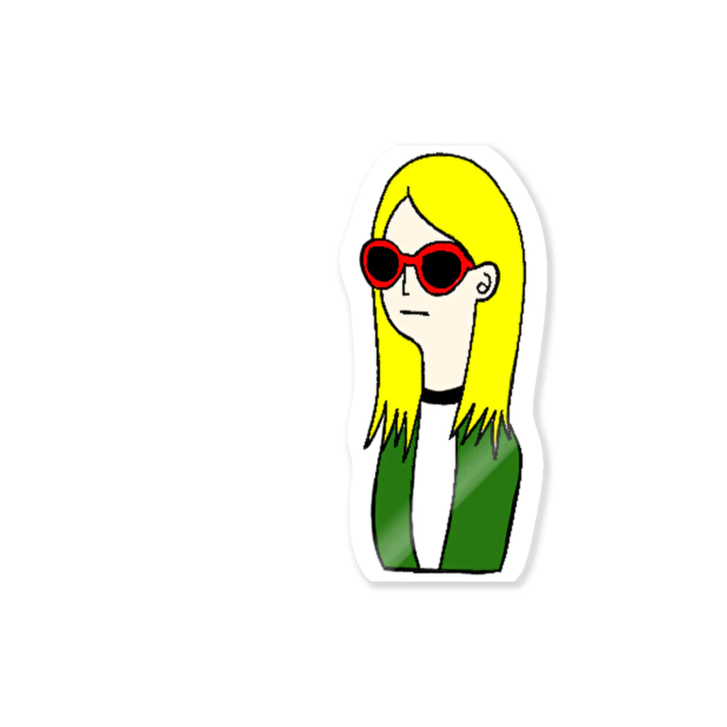 Margot.の緑のカーディガンの男 Sticker