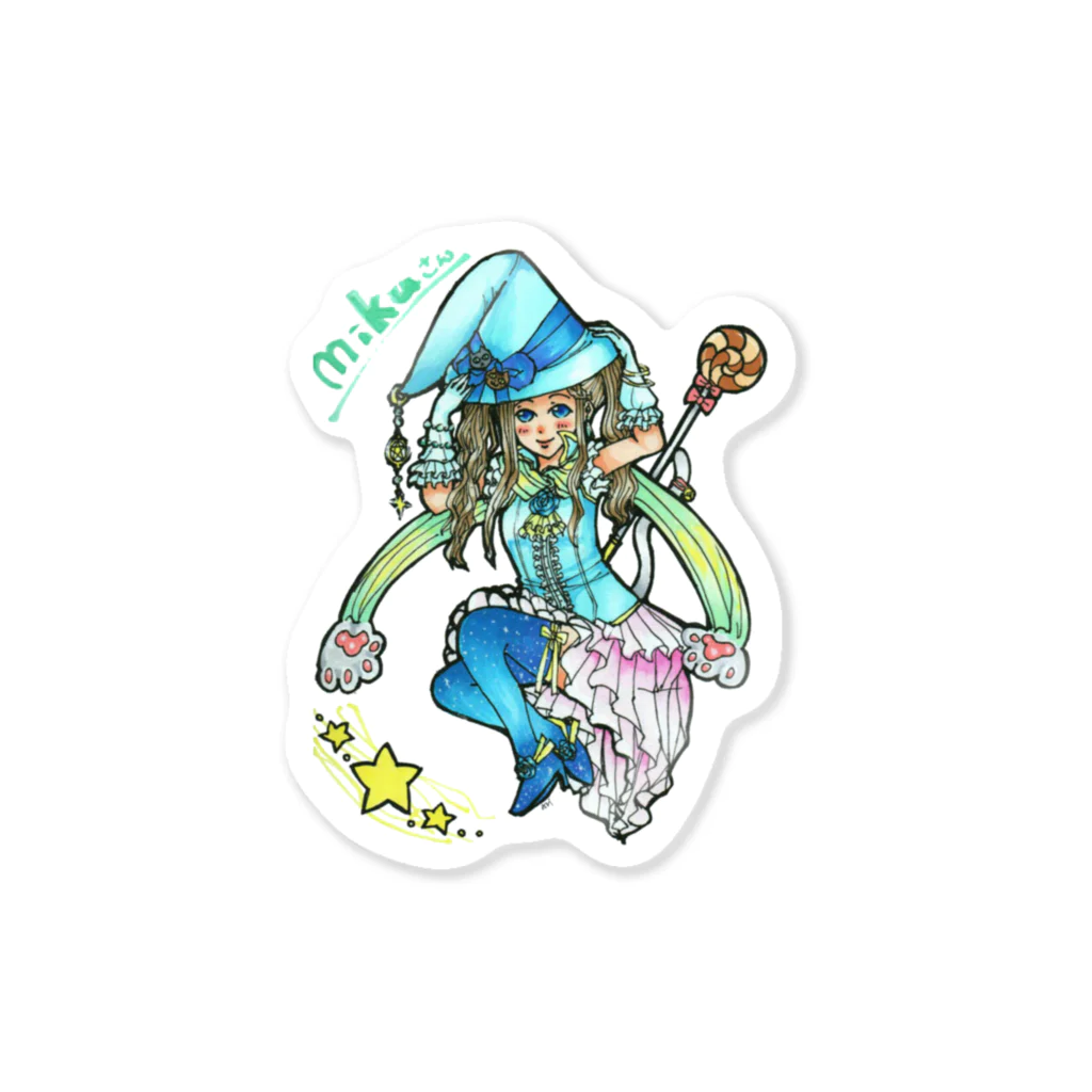 ＊あり＊の虹色創世記の魔法少女mikuさんサイン入り Sticker