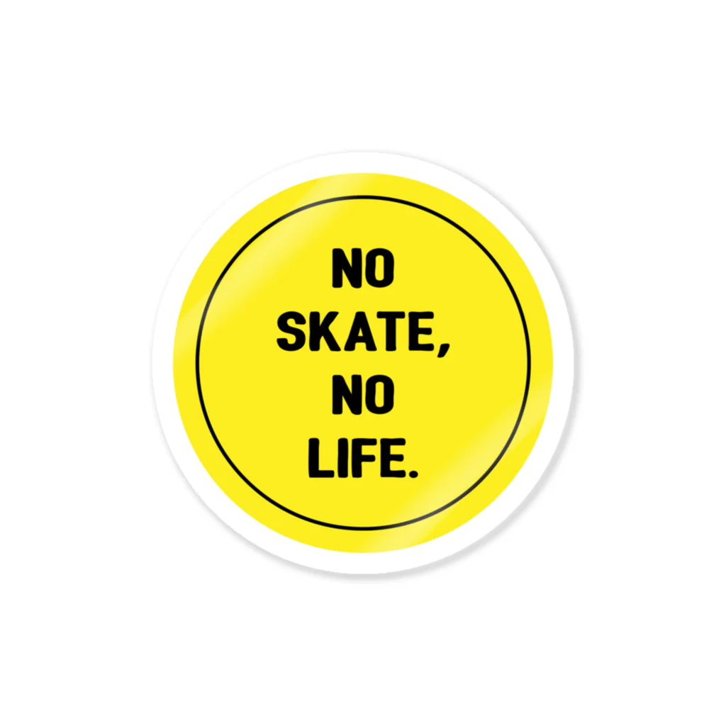 MikaMatsuda🍌のNO SKATE NO LIFE(黄） Sticker