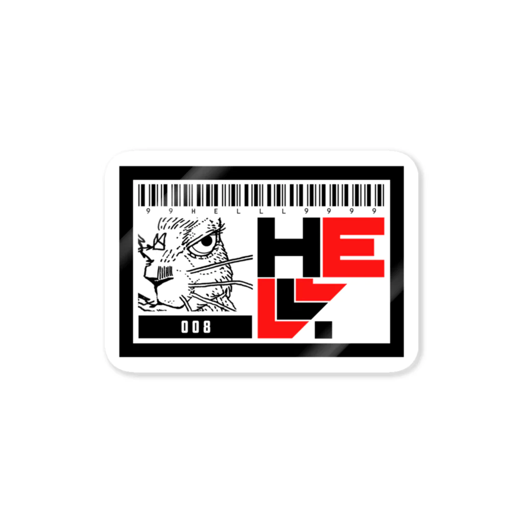 HElll - ヘル - のNo.008 両手で描いたウサギ ステッカー Sticker