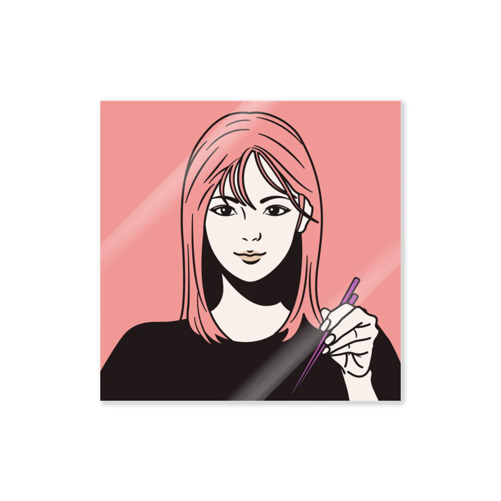 Daichの和食ガール Sticker